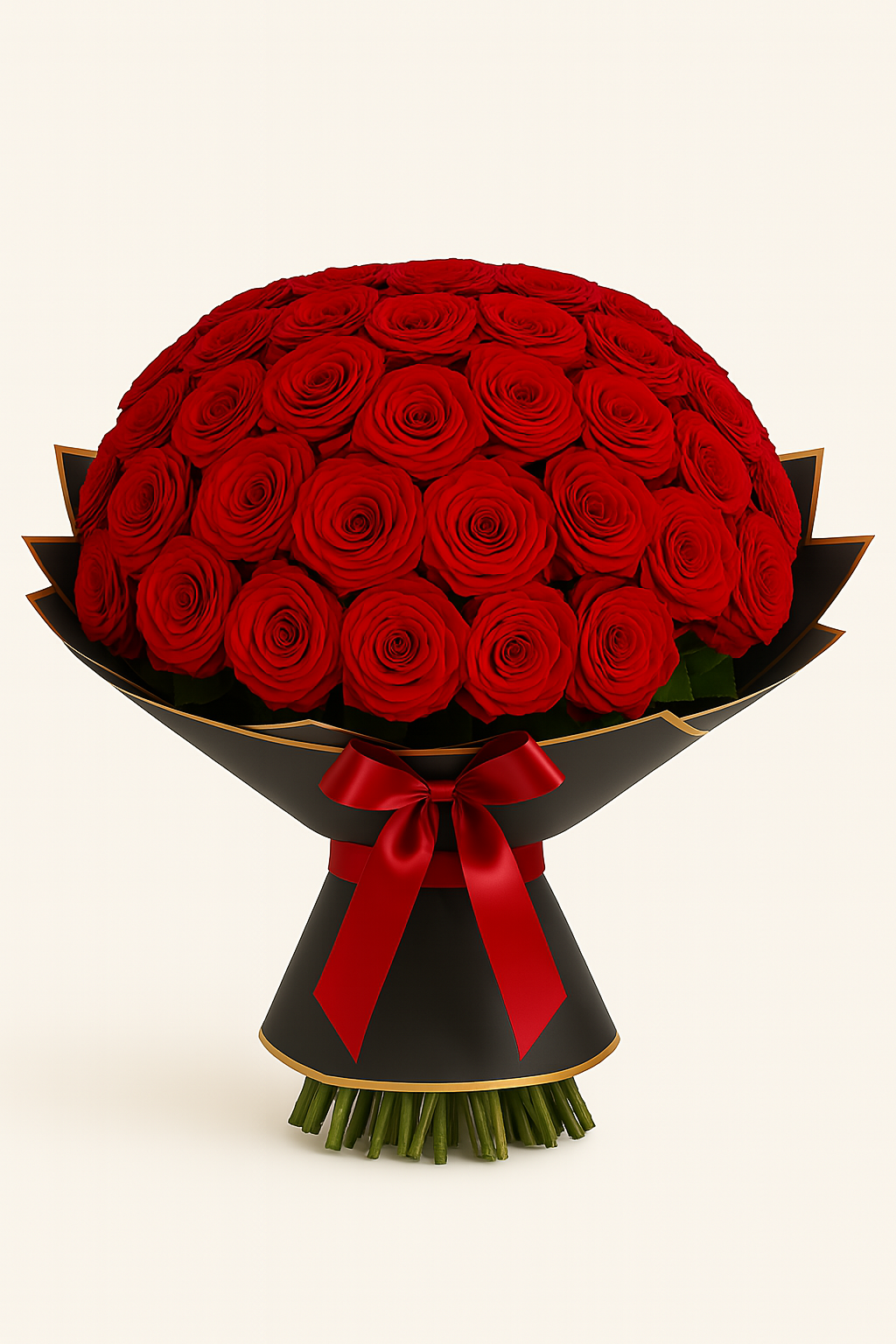 35 Red Naomi Roses Luxury Hand-Tied Bouquet