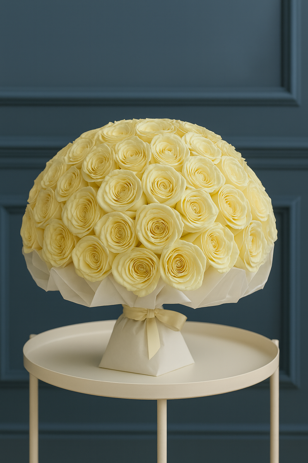 Luxury Yellow Rose Dome Bouquet
