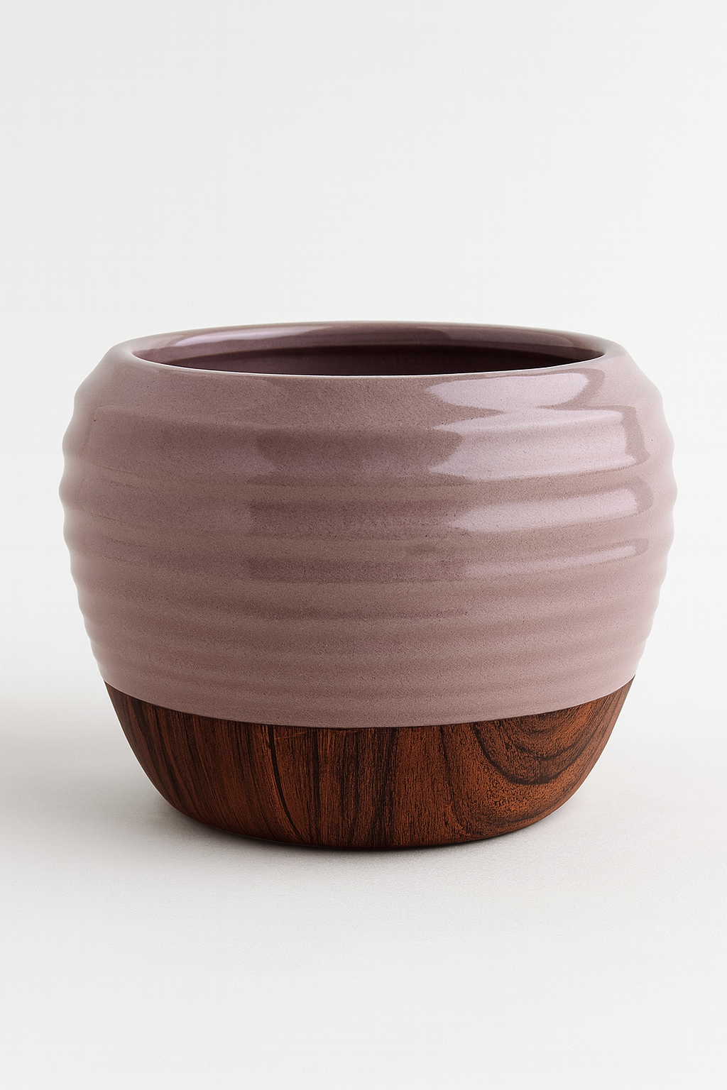 Mountbatten Pink Two-Tone Ceramic Planter
