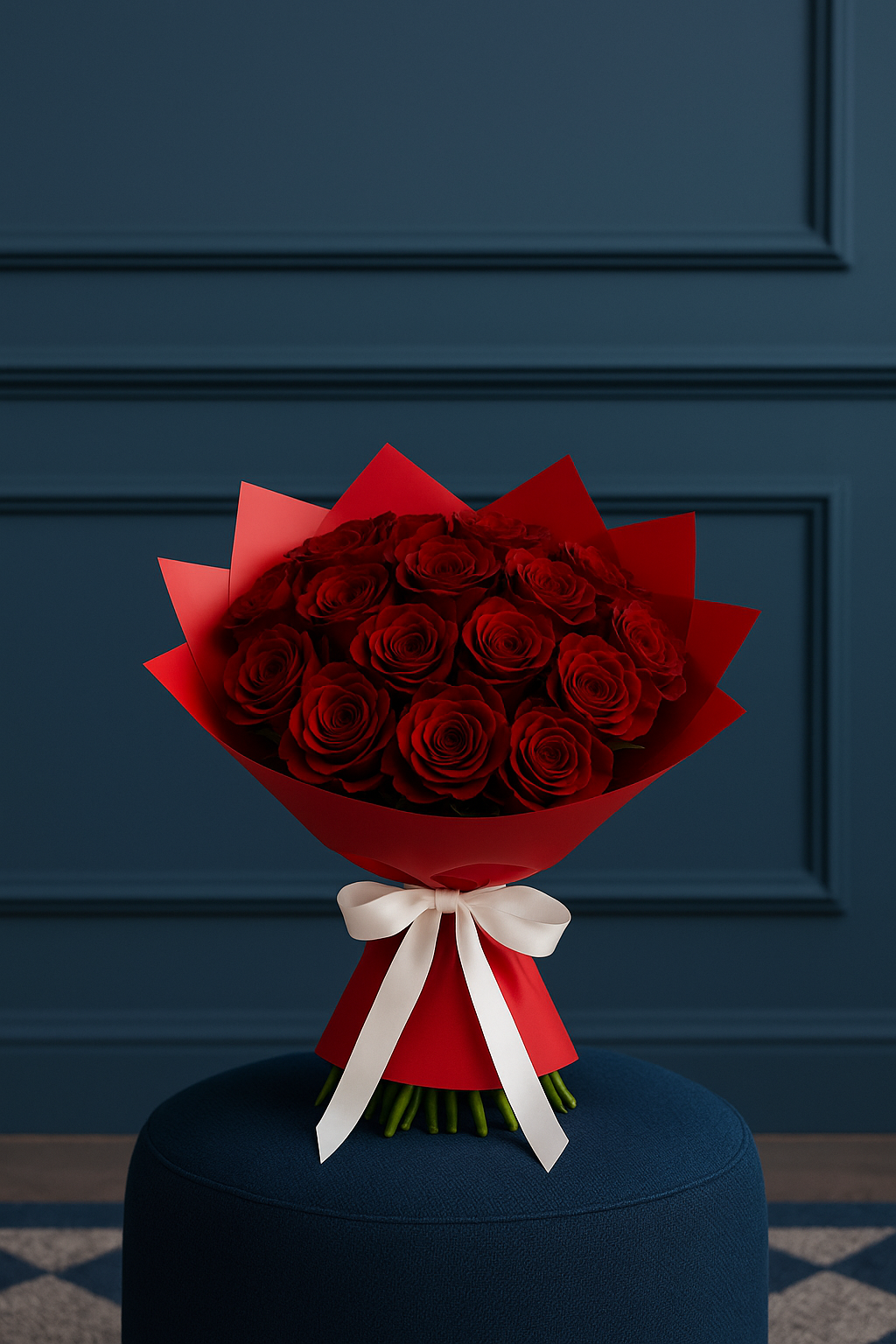 Classic Red Rose Bouquet – 24 Stems