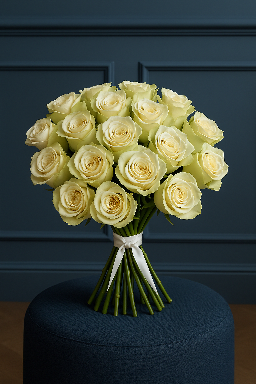 Classic White Rose Bouquet – 24 Stems