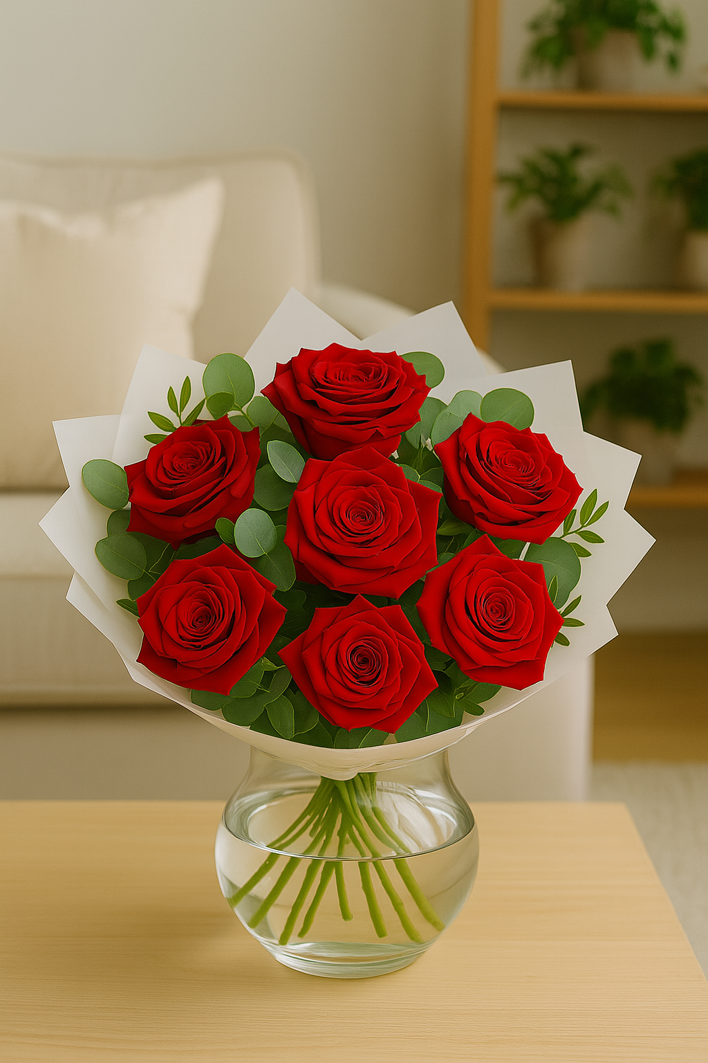 Classic Red Rose Flower Bouquet