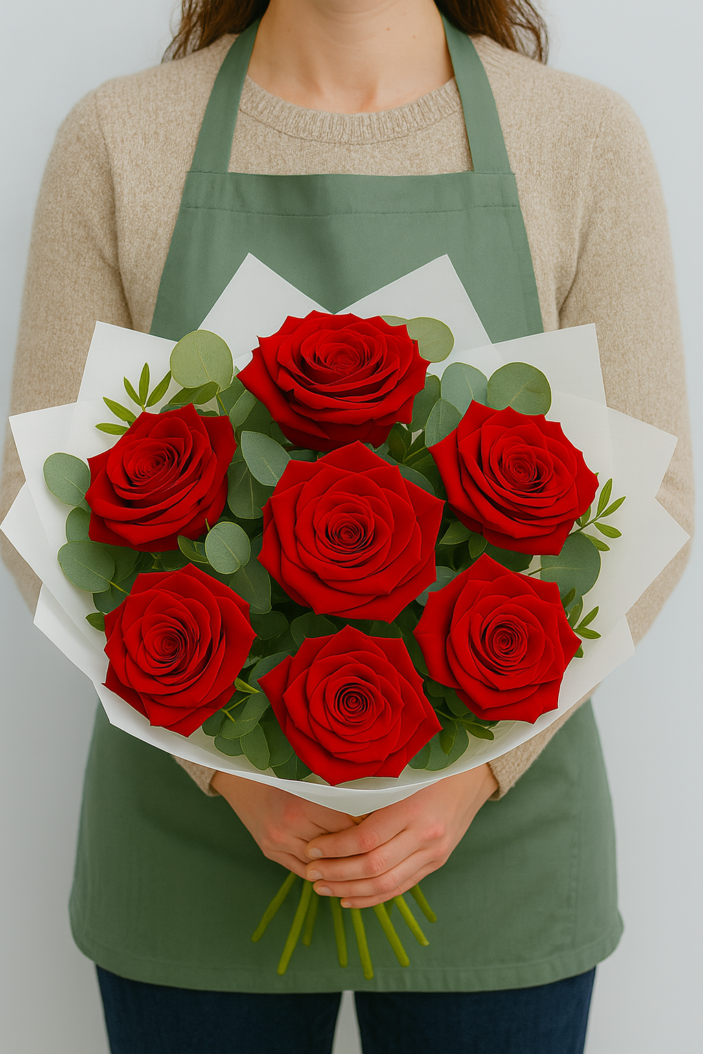 Classic Red Rose Flower Bouquet