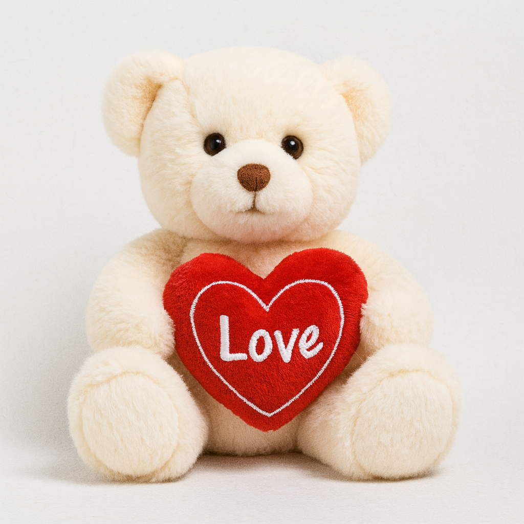 Cream Chester Bear with Heart