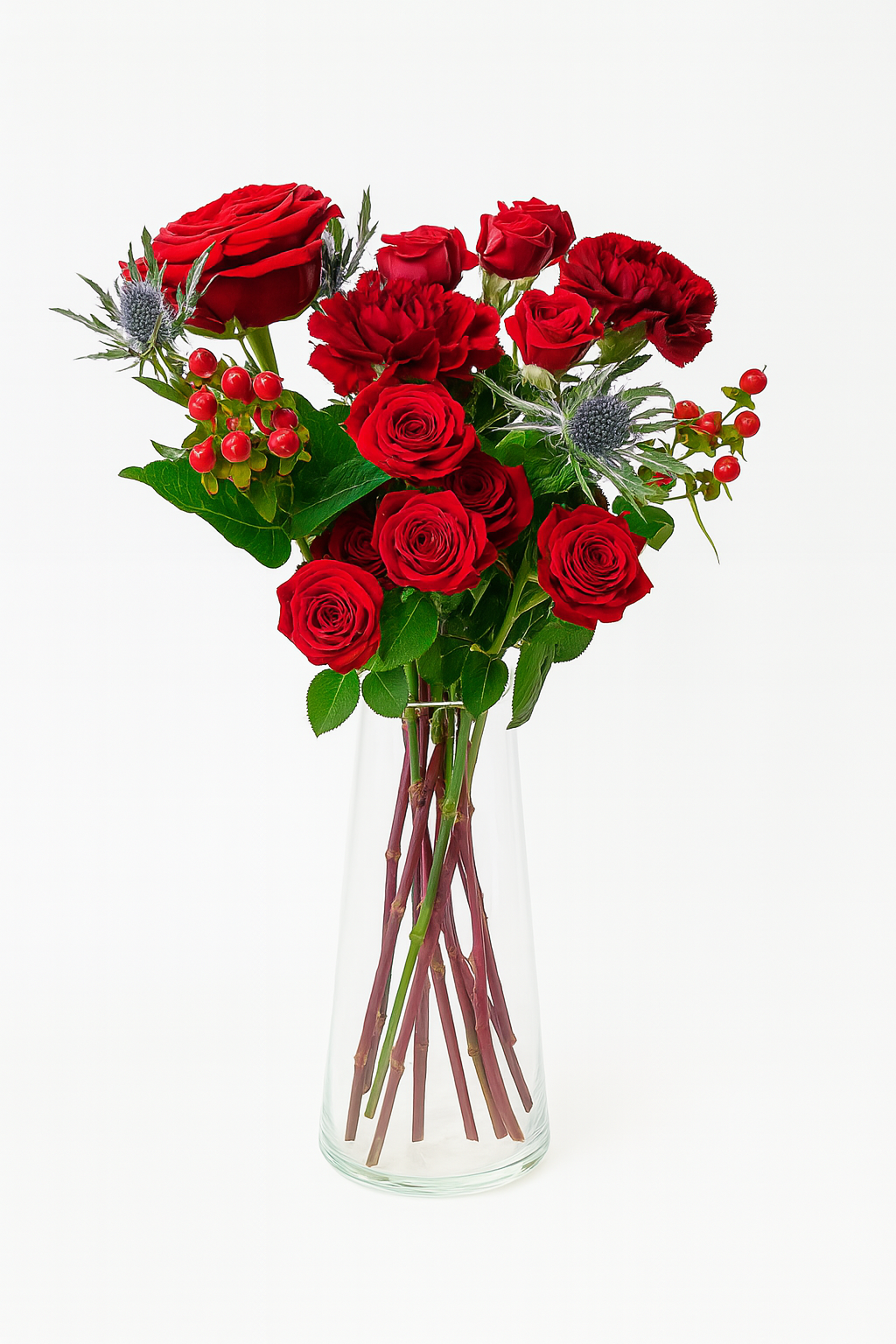 Crimson Elegance Letterbox Flowers