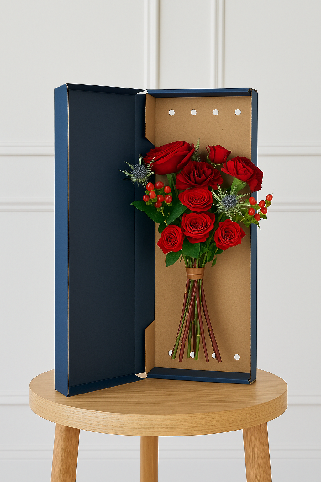 Crimson Elegance Letterbox Flowers
