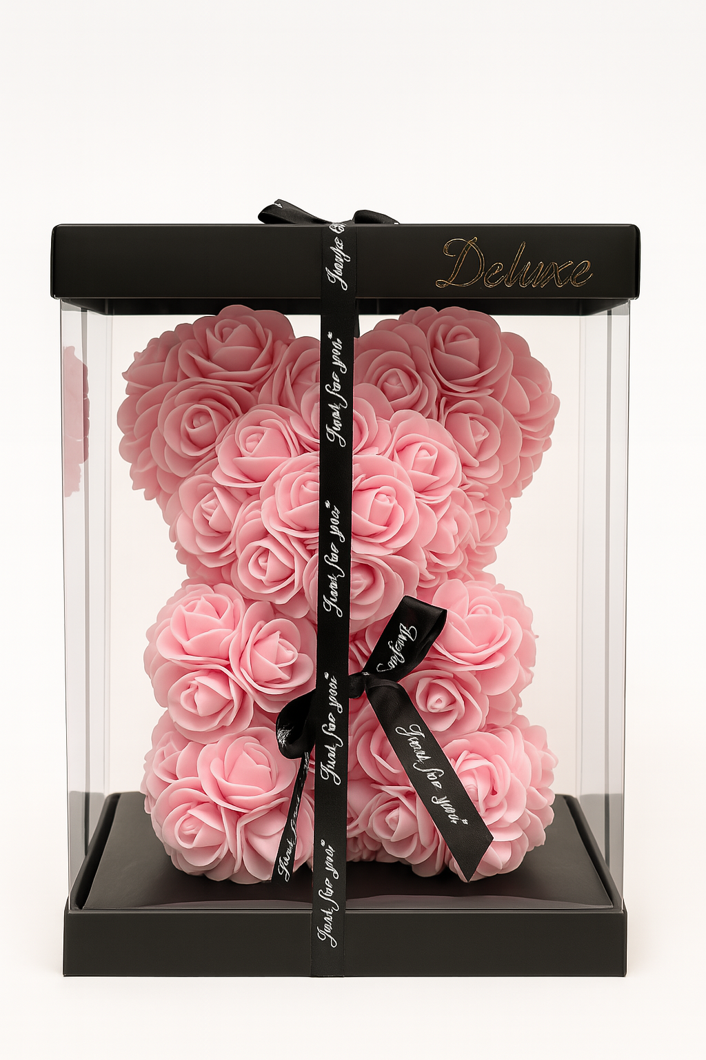 Deluxe Pink Rose Teddy Bear