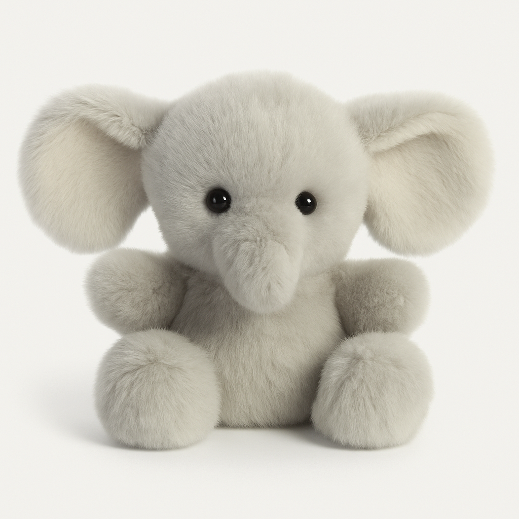 Elephant Palm Pal – Mini Grey Plush Elephant Toy