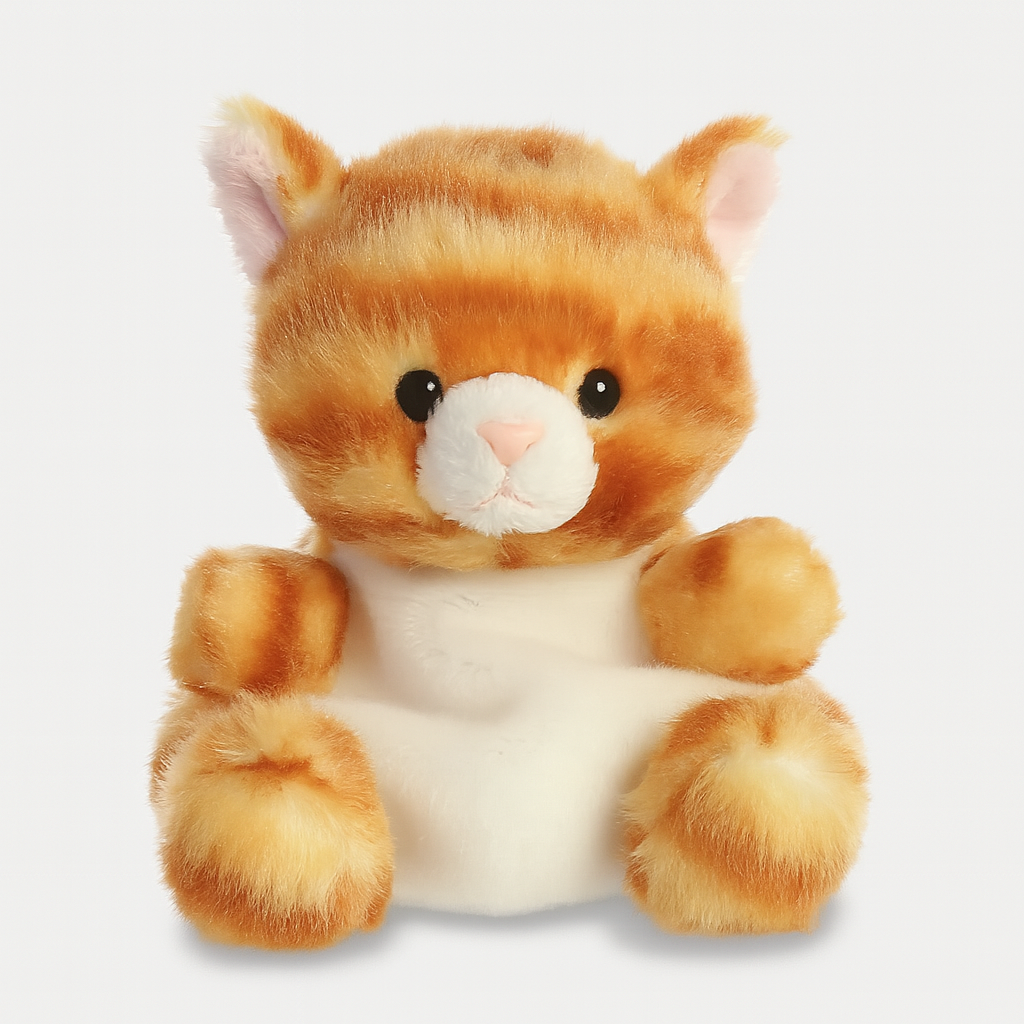 Kitty Palm Pal – Cute Ginger Cat Plush Toy
