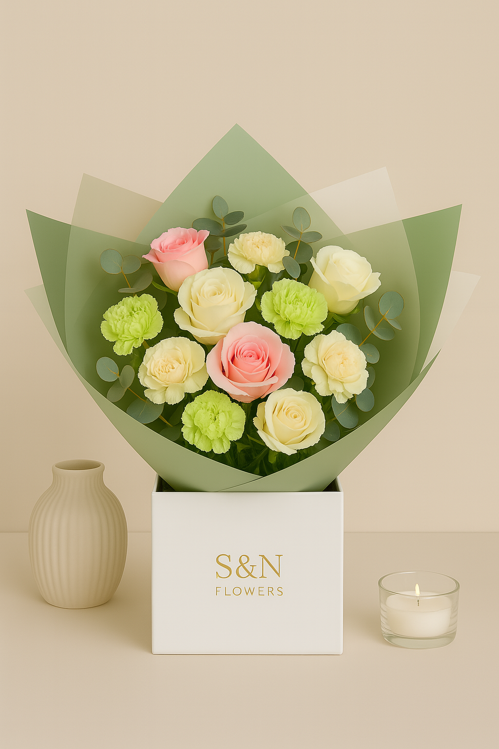 Pastel Garden Bloom Flower Bouquet