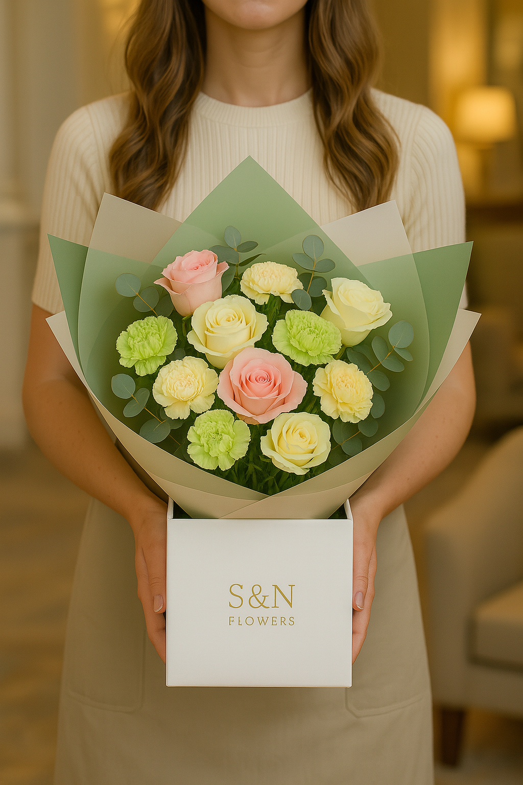 Pastel Garden Bloom Flower Bouquet