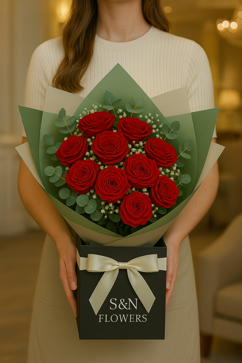 luxury red rose bouquet
