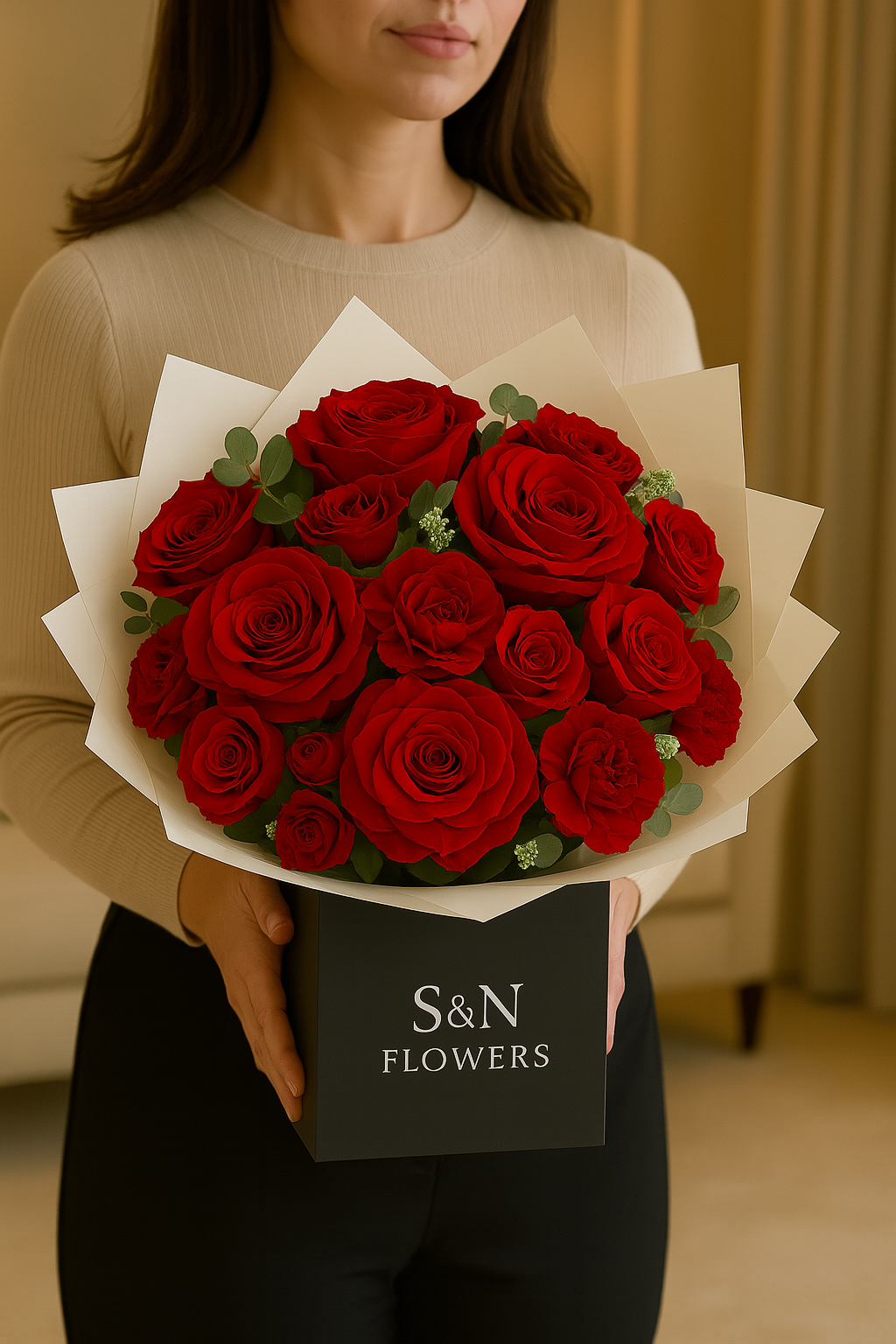 Velvet Rouge Luxury Red Rose Bouquet