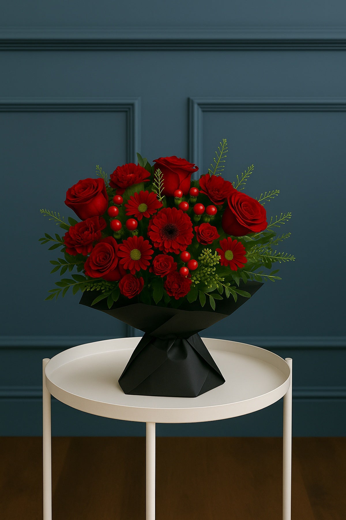Passionate Red Rose & Gerbera Bouquet
