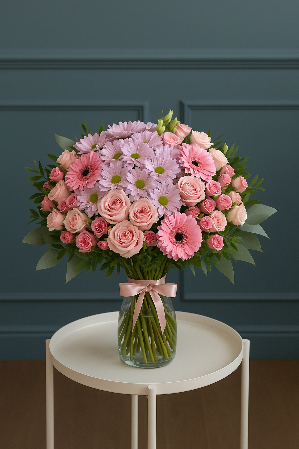 Pink Rose & Lilac Daisy Bouquet
