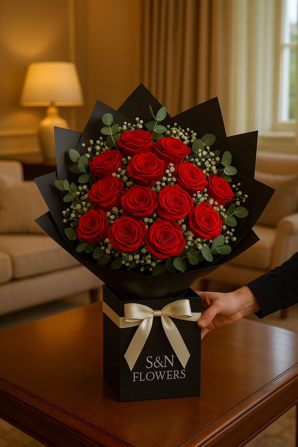 luxury red rose Flower bouquet
